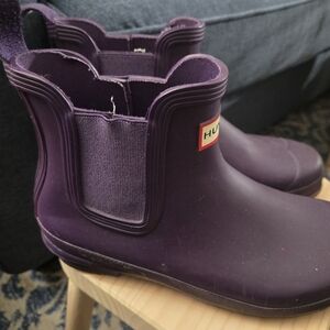 Hunter Ankle Boots Purple Women's Size 8